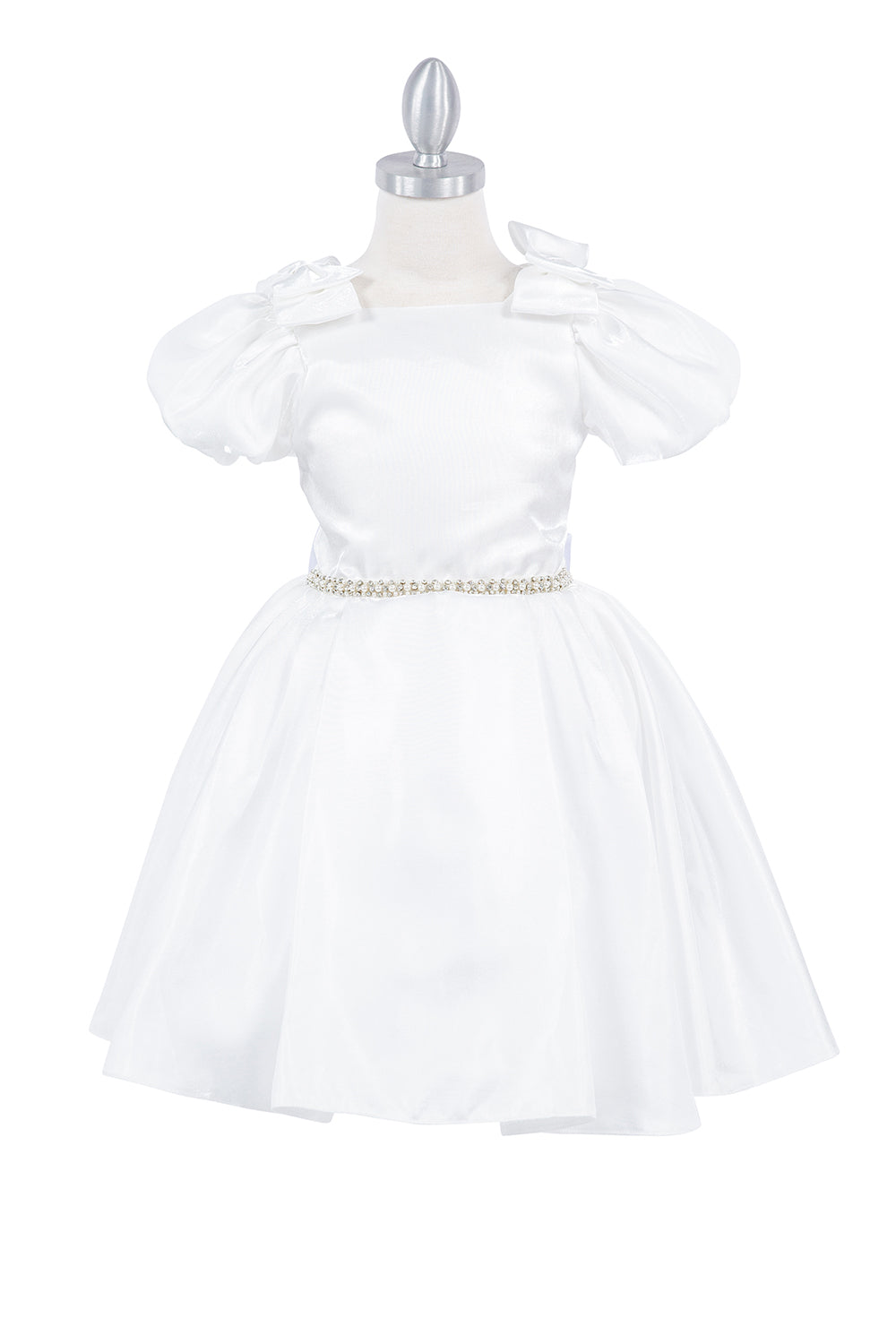 Cute Ribbon Puff Sleeve Flower Girl Dress by Cinderella Couture USA AS9144