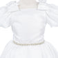 Cute Ribbon Puff Sleeve Flower Girl Dress by Cinderella Couture USA AS9144