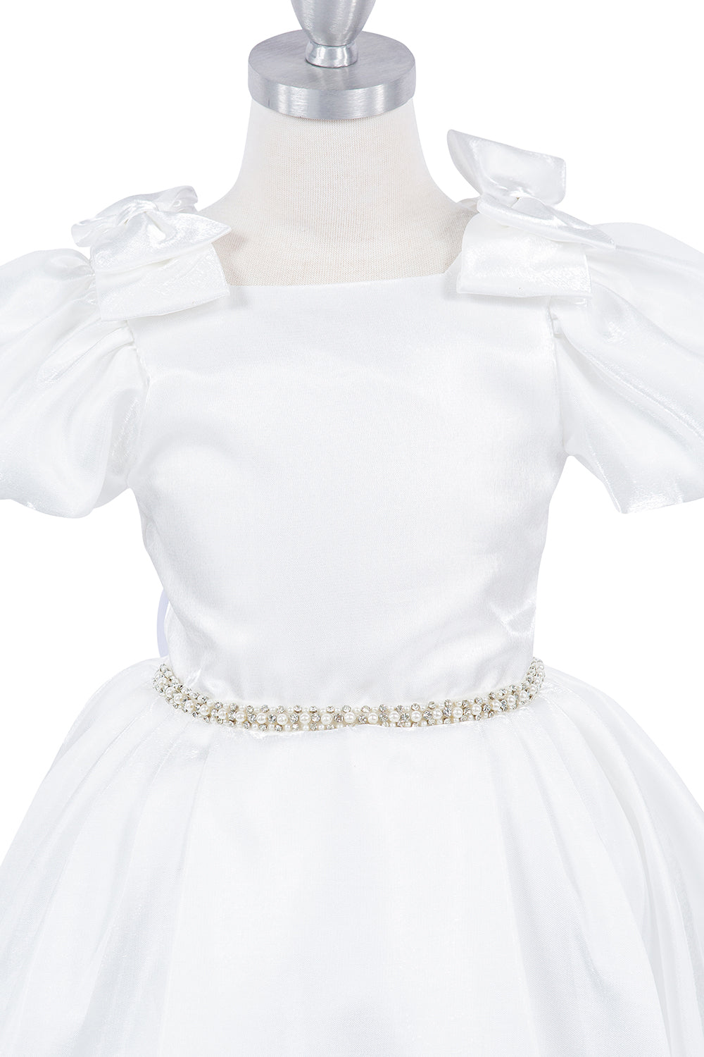 Cute Ribbon Puff Sleeve Flower Girl Dress by Cinderella Couture USA AS9144