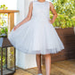 Elegant Sleeveless Satin Tulle Flower Girl Dress by Cinderella Couture USA AS9145