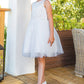 Elegant Sleeveless Satin Tulle Flower Girl Dress by Cinderella Couture USA AS9145