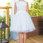 Elegant Sleeveless Satin Tulle Flower Girl Dress by Cinderella Couture USA AS9145