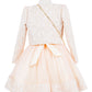 Elegant Jacquard Long Sleeve Jacket Girl Party Dress by Cinderella Couture USA AS9146