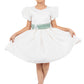Puff Sleeve Satin Flower Girl Dress by Cinderella Couture USA AS9159