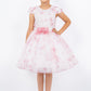 Puff Sleeve Flower Print Girl Party Dress by Cinderella Couture USA AS9161