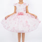 Puff Sleeve Flower Print Girl Party Dress by Cinderella Couture USA AS9161