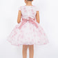 Puff Sleeve Flower Print Girl Party Dress by Cinderella Couture USA AS9161