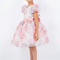 Beautiful Flower Print Organza Girl Party Dress by Cinderella Couture USA AS9163