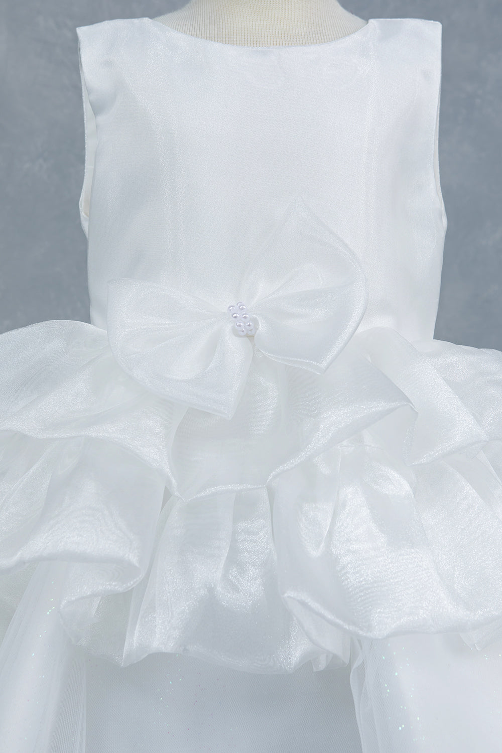 Layers Ruffled Classic Boat Neckline Girl Communion Dress by Cinderella Couture USA AS9174B