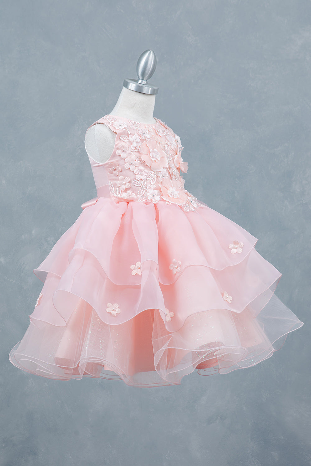 Organza Multi-Layered A-Line Girl Communion Dress by Cinderella Couture USA AS9176