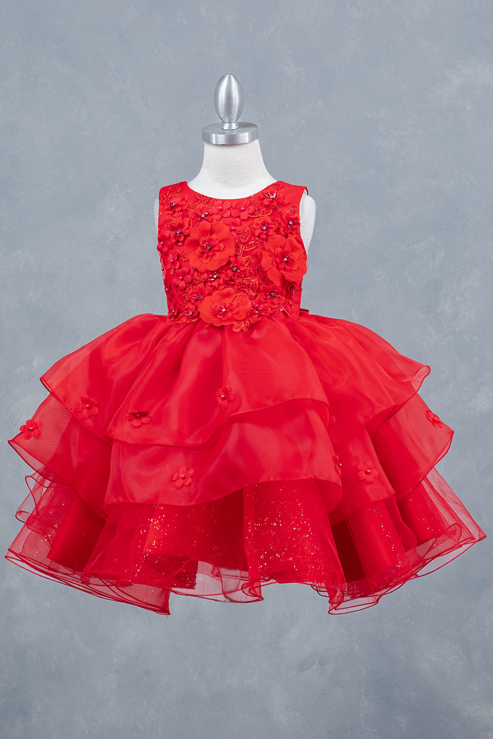 Organza Multi-Layered A-Line Girl Communion Dress by Cinderella Couture USA AS9176