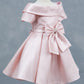 Sparkling Off Shoulder Neckline Girl Communion Dress by Cinderella Couture USA AS9177B