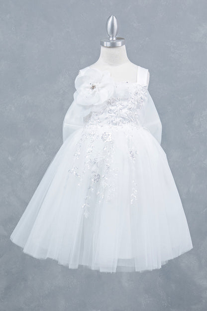 Sequins Layered Tulle A-Line Girl Communion Dress by Cinderella Couture USA AS9178