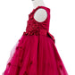 3D Floral Sleeveless Flower Girl Dress by Cinderella Couture USA AS9219