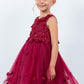 3D Floral Sleeveless Flower Girl Dress by Cinderella Couture USA AS9219