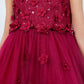 3D Floral Sleeveless Flower Girl Dress by Cinderella Couture USA AS9219