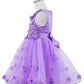 3D Floral Sleeveless Flower Girl Dress by Cinderella Couture USA AS9219