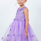 3D Floral Sleeveless Flower Girl Dress by Cinderella Couture USA AS9219