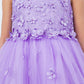 3D Floral Sleeveless Flower Girl Dress by Cinderella Couture USA AS9219