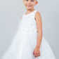 3D Floral Sleeveless Flower Girl Dress by Cinderella Couture USA AS9219