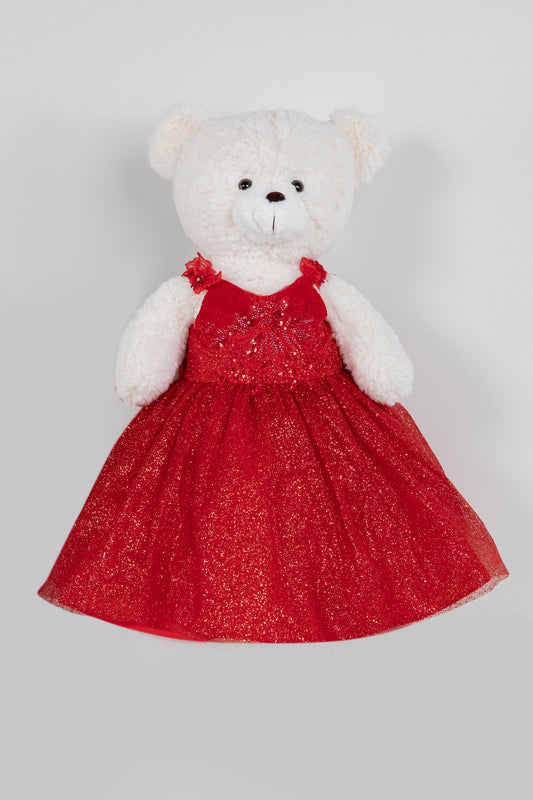 Teddy Bear V-Neckline Tulle Girl Communion Dress by Cinderella Couture USA ASBR-8270