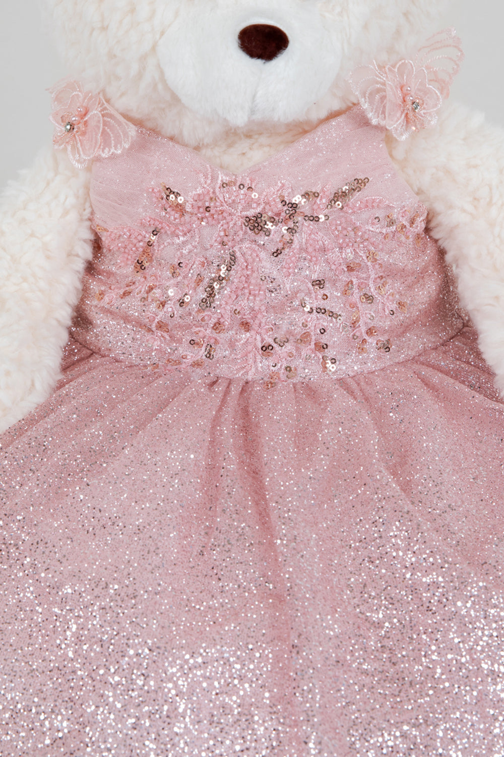 Teddy Bear V-Neckline Tulle Girl Communion Dress by Cinderella Couture USA ASBR-8270