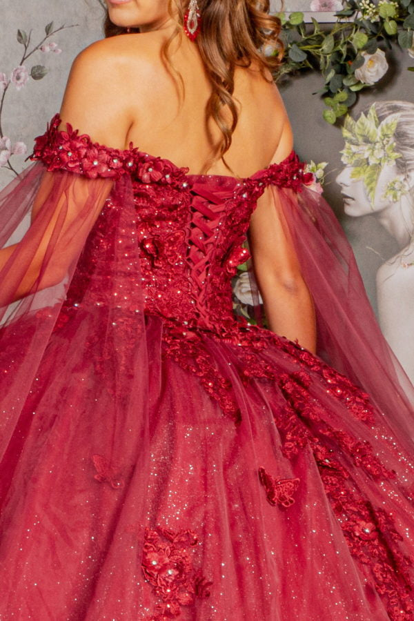 Off Shoulder Sweetheart Neckline Quinceanera Dress by Elizabeth K - GL3181