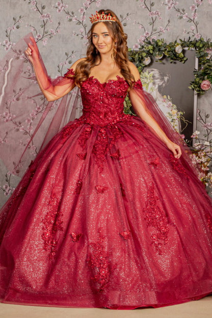 Off Shoulder Sweetheart Neckline Quinceanera Dress by Elizabeth K - GL3181