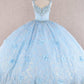 Butterfly Sequin Sweetheart Neckline Quinceanera Dress by Elizabeth K - GL3183