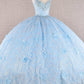 Butterfly Sequin Sweetheart Neckline Quinceanera Dress by Elizabeth K - GL3183