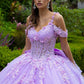3D Flower Applique V-Neckline Quinceanera Dress by GLS by Gloria - GL3520