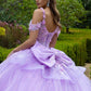 3D Flower Applique V-Neckline Quinceanera Dress by GLS by Gloria - GL3520