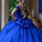 Embroidery Off Shoulder Corset Glitter Quinceanera Dress by GLS by Gloria - GL3521