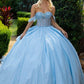 Embellished Glitter Off Shoulder Quinceanera Dress by GLS by Gloria - GL3527