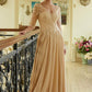 Embroidery Illusion V-Neckline A-Line Women Formal Dress by Elizabeth K - GL3573 - Special Occasion/Curves