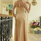 Embroidery Illusion V-Neckline A-Line Women Formal Dress by Elizabeth K - GL3573 - Special Occasion/Curves