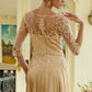 Embroidery Illusion V-Neckline A-Line Women Formal Dress by Elizabeth K - GL3573 - Special Occasion/Curves