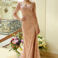 Sequin V-Neckline Leg Slit Women Formal Dress by GLS by Gloria - GL3575 - Special Occasion/Curves