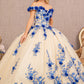 3-D Embroidery Off Shoulder Quinceanera Dress by GLS by Gloria - GL3105