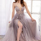 Floral Beaded Tulle A-Line Gown by Andrea & Leo Couture A0850 - Special Occasion