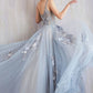 Floral Lace Beaded Tulle Ballgown by Andrea & Leo Couture A0893 Lilian Gown- Special Occasion