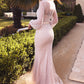 Long Sleeve Pearl Gown by Andrea & Leo Couture A0997W IRIS - Special Occasion/Curves