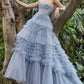 Strapless Corset Tulle Ruffle Ballgown Gown by Andrea & Leo Couture A1017 - Special Occasion