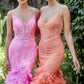 Fitted Feather Mermaid Gown by Andrea & Leo Couture A1116 - Special Occasion