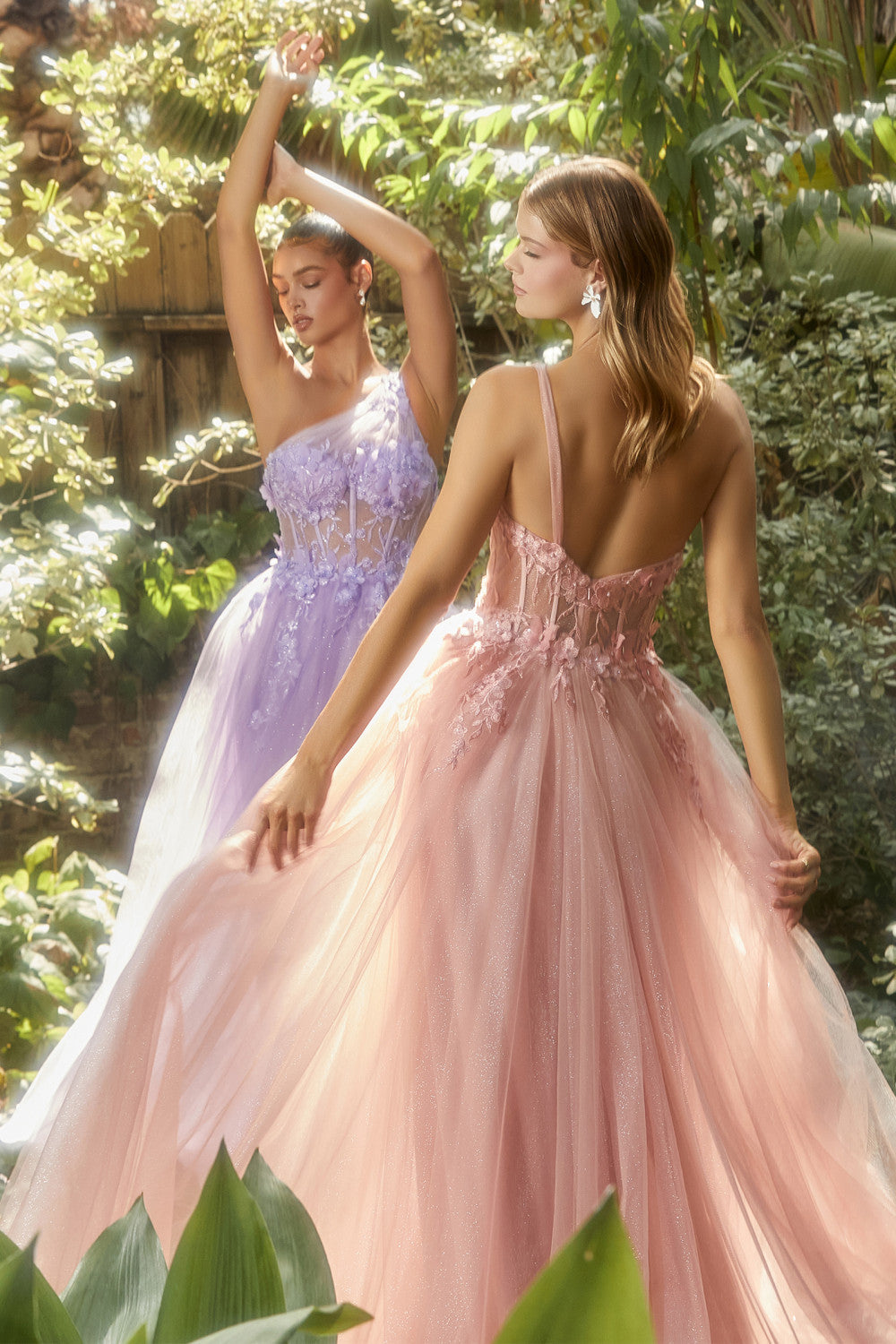 Lace One Shoulder Tulle Slit Gown by Andrea & Leo Couture A1140 - Special Occasion