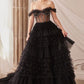 Off the Shoulder Rhinestones Ruffle Corset Ball Gown by Andrea & Leo Couture A1150 - Special Occasion