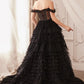 Off the Shoulder Rhinestones Ruffle Corset Ball Gown by Andrea & Leo Couture A1150 - Special Occasion