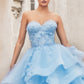 Strapless Peony Petal Layered Ball Gown Andrea & Leo Couture - A1220