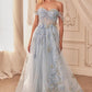 Off The Shoulder Floral Formal Evening Gown by Andrea & Leo Couture - A1246 - Special Occasion