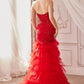 Strapless Lace & Tulle Mermaid Formal Evening Gown by Andrea & Leo Couture - A1255 - Special Occasion